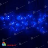 Гирлянда Бахрома 4.8х0.6 м., 160 LED, синий, без мерцания, черный резиновый провод (Каучук), с защитным колпачком. 11-1054
