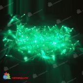 Гирлянда Нить, 10м., 100 LED, светло-зеленый, без мерцания, прозрачный провод (пвх), с защитным колпачком. 11-1833