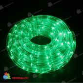 Светодиодный дюралайт LED, 2-х проводной, зеленый, без мерцания, кратность резки 1 метр, диаметр 13 мм, 220В, 100 м. 07-3991