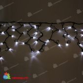 Гирлянда Бахрома 4.8х0.6 м., 160 LED, холодный белый, без мерцания, черный резиновый провод (Каучук), с защитным колпачком. 11-1994