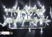 Гирлянда Нить, 10м., 100 LED, Белый, с мерцанием, прозрачный провод (пвх), с защитным колпачком. 07-3783
