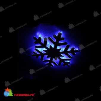 Снежинка пластик, без мерцания, диаметр 46 см, 94 LED, синий. 11-1201
