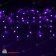 Гирлянда Бахрома, 3х0.5 м., 112 LED, фиолетовый, с мерцанием, прозрачный ПВХ провод. 07-3463