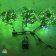 Гирлянда на деревья, спайдер, 3х20м, 60м, 600 LED, 24B, зеленый, с мерцанием, черный провод. 07-3423
