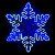 Светодиодная Снежинка 0,8м Холодно-Белая с Динамикой Синего Диода 24В, Металлический Каркас, IP54, 04-8091