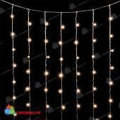 Гирлянда светодиодный занавес облегченный3x2 м., 600 LED, Тепло-Белый, без мерцания, прозрачный провод (пвх). 04-4381
