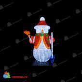Акриловая светодиодная фигура «Снеговик» 170x125 см, холодный белый. 11-1255