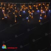 Гирлянда Бахрома, 3,1х0.5 м., 150 LED, желтый, с мерцанием, прозрачный ПВХ провод (Без колпачка), 220В. 04-3237