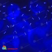 Гирлянда Бахрома 3х0.6 м., 108 LED, синий, с мерцанием, белый ПВХ провод с защитным колпачком. 06-3007