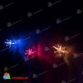 Гирлянда Бахрома с насадками кристаллы, 1.2 м., 6 LED, RGB, чейзинг, прозрачный ПВХ провод. 11-1662