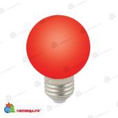 Светодиодная лампа для белт-лайт матовая, d=60 мм., E27, красный. 10-3764.