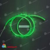 Светодиодный дюралайт плоский, зеленый, чейзинг, кратность резки 2 метра, 11x20мм, 220В, 100 м. 11-1472