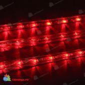 Светодиодный дюралайт LED, 2-х проводной, красный, без мерцания, кратность резки 0,5 метра, диаметр 13 мм, 24В, 100 м. 06-3123