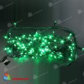 Гирлянда Нить, 20м., 200 LED, Зеленый, 8 режимов свечения, белый провод (пвх). 07-3884
