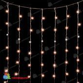 Гирлянда светодиодный занавес 2x3 м., 600 LED, Экстра Тепло-Белый, с мерцанием, прозрачный провод (пвх). 04-4376