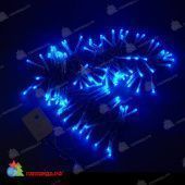 Гирлянда Нить, 5м., 120 LED, синий, чейзинг, с контроллером, черный провод (пвх). 11-2285