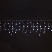 Гирлянда Бахрома, 3,2х0.9м., 168 LED, холодный белый, без мерцания, черный резиновый провод (Каучук), с защитным колпачком, 220В. 04-3170