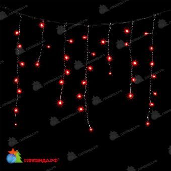 Гирлянда Бахрома 3,1x0,5м., 150 LED, Красный, без мерцания, черный провод (ПВХ). 04-4258